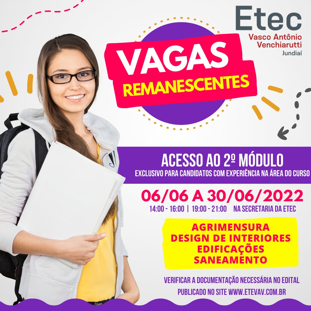 Vagas Remanescentes 2º Módulo 2º Semestre De 2022 8349